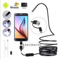 Endoscope Camera HD 3 in 1 USB Waterproof Industrial Borescope 1/2/3.5/5/10m Type-C Micro-USB inspec