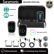 Saramonic Blink500 PROX B2L 2.4GHz Dual-Channel ไมโครโฟนไร้สายลาวาเลียร์ที่มีช่วงการดำเนินงานถึง100เมตรสำหรับสมาร์ทโฟน iPhone Android กล้อง DSLR Youtube บันทึก Vlog