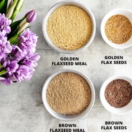 500g | 1000g ORGANIC GOLDEN & BROWN FLAXSEEDS & FLAXSEED MEAL | FLAXSEED POWDER | 棕色亚麻籽 | LINSEEDS |