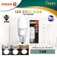 OSRAM LED Stick Bulb 7W 10W 12W 14W SIRIM E27 LED Stick Bulb Daylight Coolwhite Warmwhite Mentol Lam
