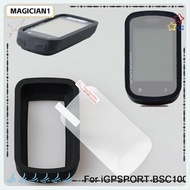MAGICIAN1 Bike Computer Protective Cover, Non-slip With Tempered Film Speedometer Silicone , Shockproof Bicycle Computer Protector for IGPSPORT BSC100S Bike Accessories