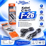 Data Cable Original FLECO F-26 3.1A USB-C To Type C Cable Nyolon Fast Charging To F26