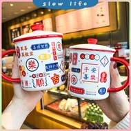 Coffee mug Mug with lid big mug Ceramic Mug office mug Enamel mug Drinking Mug Cup with lid Funny cup Large ceramic cup  capacity mug cup with handle  Coffee cup