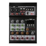 BOMGE Audio Mixer 4 Channel Mini Audio Mixer DJ controller Mini Family KTV karaoke mixer USB/BT Effe