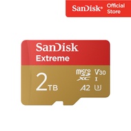 SanDisk Extreme microSDXC SQXAV 2TB V30 U3 C10 A2 UHS-I 190MB/s R 130MB/s W 4x6 Lifetime Limited (SD