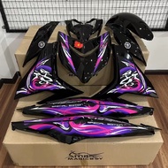 MAGIC BOY RACING COVER SET COVERSET DESIGN VIETNAM KANJI Y15 Y15ZR YSUKU V2 > BLACK PURPLE WHITE