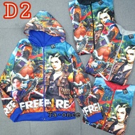 เสื้อกันหนาวเด็ก เสื้อแขนยาวเด็ก OVP/Freefire ฟีฟาย D1 D2 มีฮู้ด ผ้าสำลีผสม (KD246)