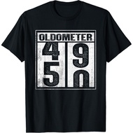 50Th Birthday Funny Gift Men Oldometer 49-50 Shirt Gift Unisex T-Shirt