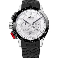 Edox Dakar Chronorally Chronograph Watch white/steel/black ED10305-3NR-AN