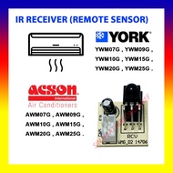 IR receiver sensor York YWM07G YWM09G YWM10G YWM15G Acson AWM07G AWM09G AWM10G AWM15G RECEIVER REMOT