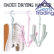 Multi-Purpose Double Hook Hanger Shoes Drying Hanger Rack Shoes Drying 360 Degrees Rotatable
