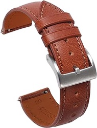 20 mm watch band leather 18mm 22mm watch band quick release watch strap mems brown black leather watch band replacement Compatible with invicta/timex weekender/tag heuer/blancpain swatch/orient kamasu