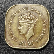Ceylon King George VI 5 Cent 1942