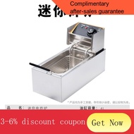 YQ60 Mini Electric Fryer Small Deep-Fried Pot Household Deep Frying Pan Commercial Chips Machine Electric Fryer4L Frying