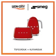 Smeg KLF04RDUK Kettles 50's Style + TSF01RDUK Toaster 50's Style