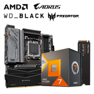 【重磅價】AMD【8核】Ryzen7 7800X3D+技嘉 B650M GAMING X AX+Acer Predator Pallas II DDR5-6000 16G*2(黑)+WD_BLACK SN850X 1TB
