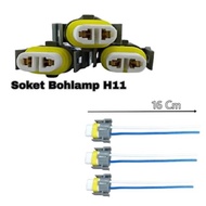 H4 - H11 CERAMIC BULB SOCKET H4 - H11 LAMP BULB CERAMIC SOCKET