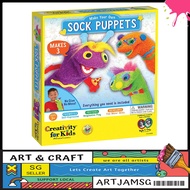 [sgstock] Creativity for Kids My First Sock Puppets - Hand Puppets for Kids - Mess Free and Travel Friendy - [My First S