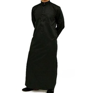 Arabian robe Qatar style black thobe Jubah Arab men boys ramadan eid raya gift long imam new saudi style jubah lelaki