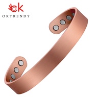 Magnetic Bracelet Copper Classic Style Cuff Adjustable Bangles Femme Health Arthritis Healing Copper