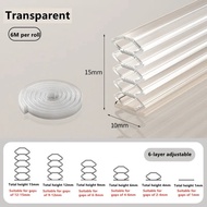 6M Silicone Self-adhesive Sealing Strip Insulation Soundproof Door Stop Window Gap Sealing Moisture-