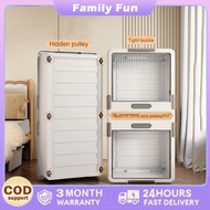 IKEA 80L Storage Box Storage Under-bed Organizers With Wheels Plastic Storage Boxs Clothes Organizer