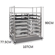 STAND For 1 Deck 1 Tray Industrial Gas Electric Oven 102cmx75cm with 12 Layer Tray Slot Cooling Rack