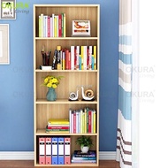 ✚▼OKURA 5 Tier Multipurpose Bookcase Cabinet Organizer Storage Shelves Rack Book Shelf Rak Serbaguna 5 Tingkat