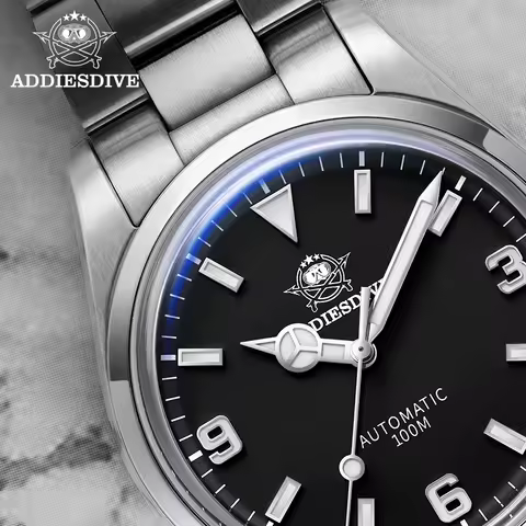 ADDIESDIVE AD2112 Men Watch Sapphire Crystal 10Bar Waterproof NH35 Automatic Mechanical Watches Relo