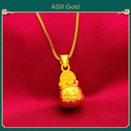 ASIX GOLD Original 916 Gold Women's Necklace Lucky Bag Pendant Necklace Jewelry Gifts Hadiah Perhiasan Kalung Wanita Emas 916 Bertuah Beg Loket 福袋吊坠项链女