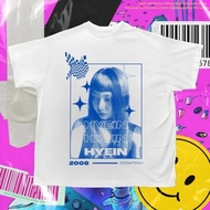 2025 TEE Hyein Oversized T-Shirt White Vintage Tee Atasan Baju Unisex for men t shirt