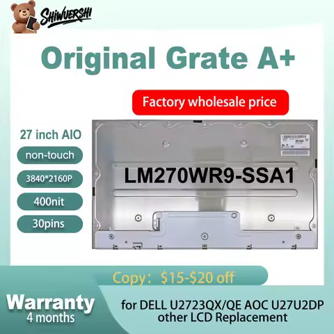 Original New A+ 27" LCD screen LM270WR9 SSA1 LM270WR9 (SS)(A1) IPS UHD 3840*2160 Applicable for DELL