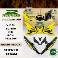 COVERSET Y15 V1/V2 LC-150 (11) RCY1 YELLOW YAMAHA Y15 RAPIDO COVERSET STICKER TANAM MOTOR COVERSET