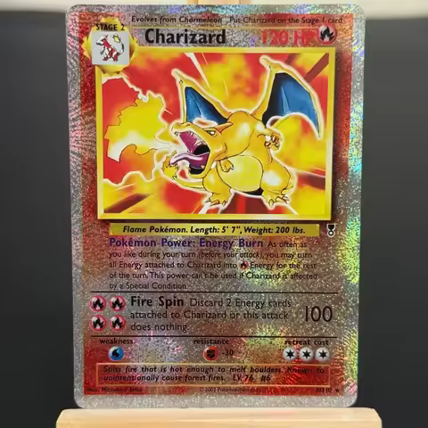 TCG English Charizard Collection Card 2002 Legendary Collection #3 3/110 Reverse Holo Card Diy Proxy