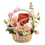 FNP Elegant Flowers & Lindt Chocolate Willow Basket