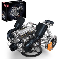 Mould King V8 Engine Building Blocks Sets, V8 Engine Model kit, Build Your Own STEM Model Engine, 8-