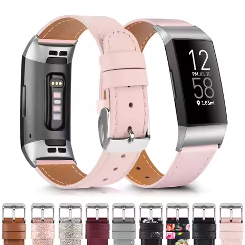Genuine Leather Band For Fitbit Charge 2/Charge 3/Charge 4/Charge 3 SE Strap Bracelet Watchband For 