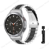 (ทุกชุดขนาดสากล) สายเหล็กสแตนเลสสำหรับนาฬิกา Samsung Galaxy Watch 6 5 4 44มม. 40มม. สายนาฬิกาข้อมือโ