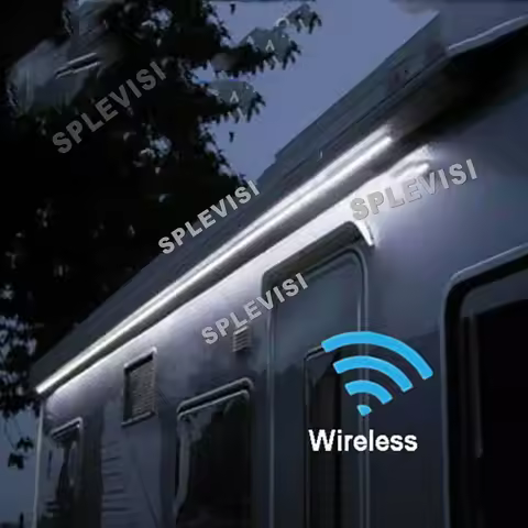 Remote Control 16FT 12V LED Awning Party Light for Camper Caravan RV Motorhome Truck Trailer WHITE W