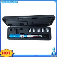 7PCS Drive Click Torque Wrench Set 2-10 NM Spoke Torque Wrench Steel Torque Wrench Set 2-10 NM with 