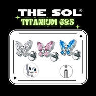 [1 PCS] TITANIUM G23 Phalaenopsis Earrings in Colors thesolvn