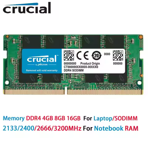Crucial Memory Laptop RAM DDR4 16GB 8GB 4GB 2133 2400 2666 3200MHz SODIMM PC4-17000 19200 21300 2560