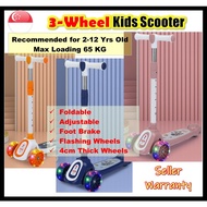 [SG Stocks] Kids Scooter 3-Wheels / Kick Scooter / Kid Scooter / Children Scooter / Foldable / Adjus