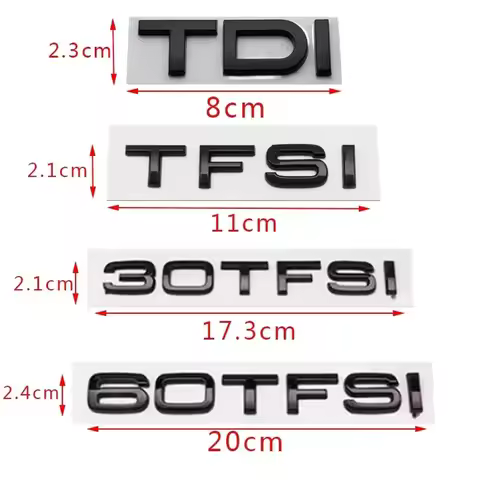 Car Styling 30 35 40 45 50 55 60 TFSI 2.0 3.0 TDI Logo Emblem Rear Trunk Badge FOR A4 A5 A6 A7 A8 Q3