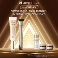Sữa chống nắng phục hồi collagen Elixir Day Care Revolution 35ml và Kem dưỡng da cải thiện nếp nhăn