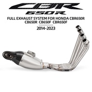Motorcycle Escape System Modify For CBR650R CB650R CB650F CBR650F 2014-2024 Full Set Bottom Exhaust 