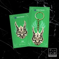Soft Enamel Pin / Keychain Genshin Impact - Xiao Yaksha Mask