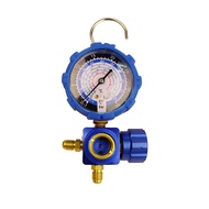 T9Air Condition Gauge for R410A R22 R134A R404A Refrigerants Manifold Gauge Manometer Valve with Visual Mirror