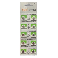 [SG] [10 Pieces] T&E AG2 SR726SW LR726 396 397 Button Alkaline Battery