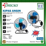 OMICKO Wall fan 12inch 2in1 Iron Wall fan Can Be Used as a Table,/, Wall fan KA-1222